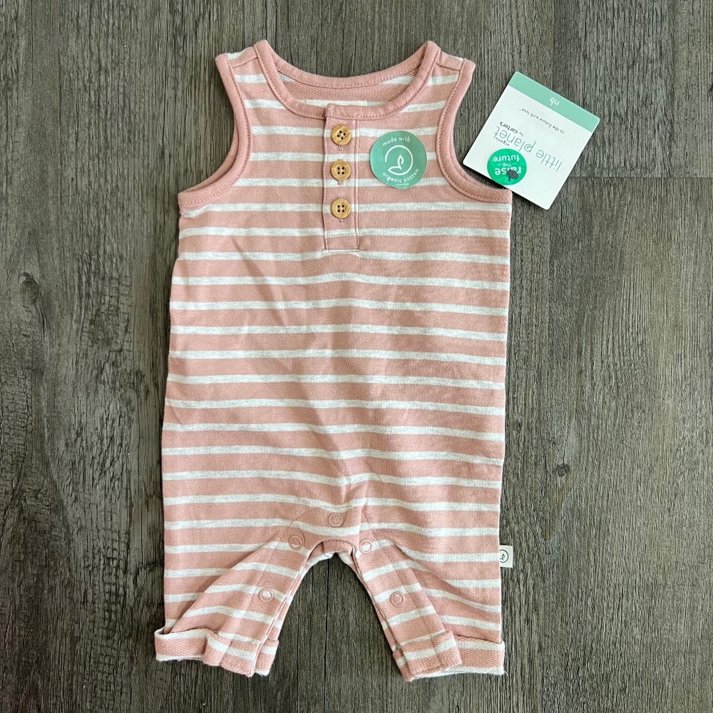 Little Planet by Carter’s Sleeveless Striped Romper